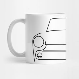 Austin Cambridge A60 classic car outline graphic (black) Mug